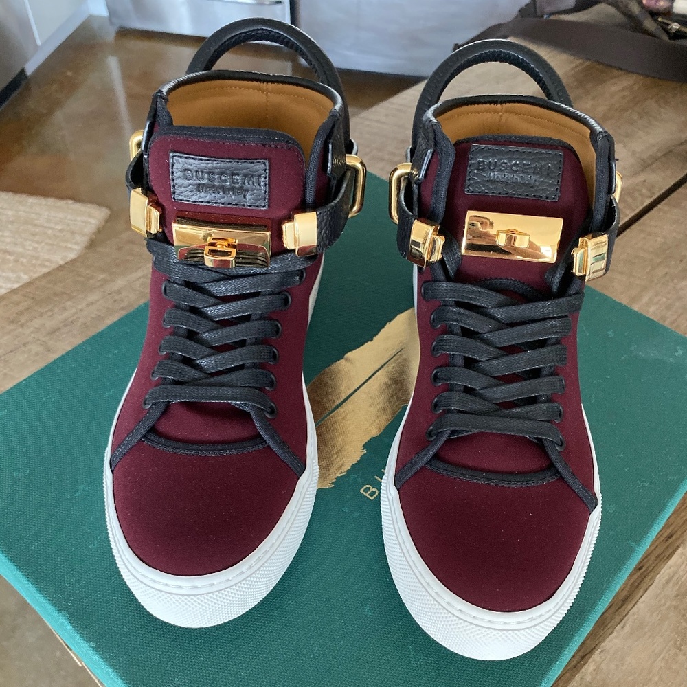 NEVER WORN:Buscemi Burgundy Women's 100MM Sneakers